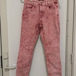 Stylish Washed Pink Women's Jeans